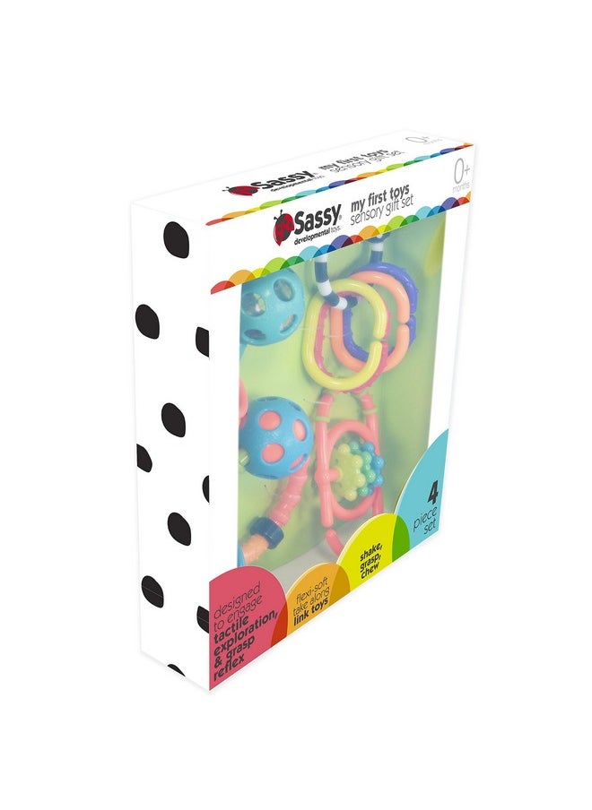 Sassy My First Toys Sensory Toy Gift Set for Ages 0+ Months