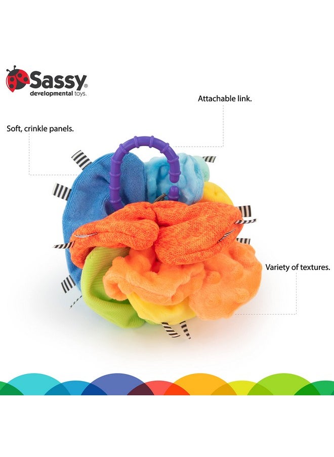 Sassy Crinkle Ball, Sensory Toy, 3+ Months