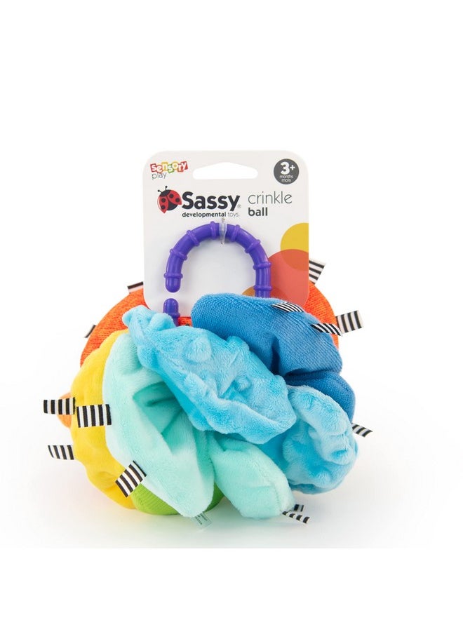 Sassy Crinkle Ball, Sensory Toy, 3+ Months