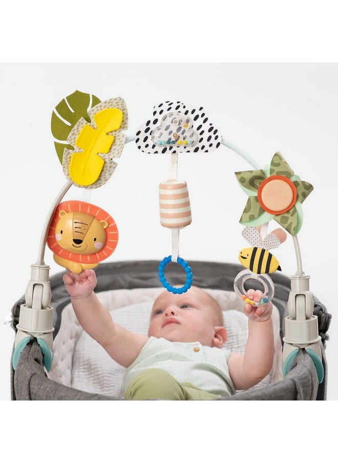 Taf Toys Savannah Adventures Arch | Activity Arch with Fascinating Toys, Stimulates Baby’s Senses & Motor Skills Development | Newborn Toys & Baby Toys 3-6 Months | Use on Strollers, Bassinets, Crib