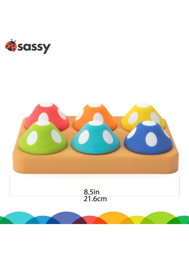 Sassy Mischievous Matching Mushrooms, Sorting Board, Social Emotional Learning Toy, STEM, 12+ Months