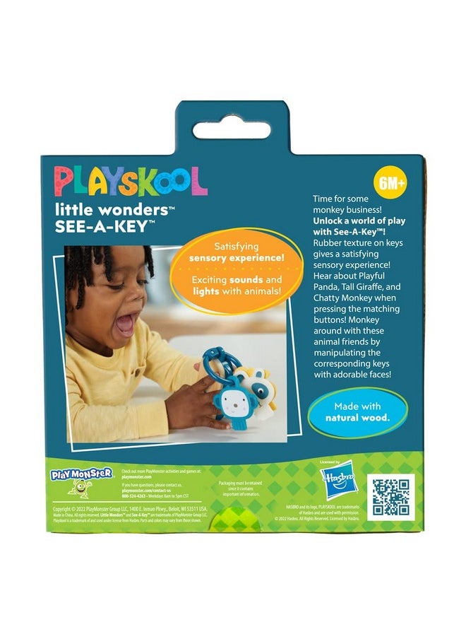 Playskool Little Wonders See-A-Key - Toy Keys - Fun Sounds and Lights - Giraffe, Monkey, Panda - Ages 6 Month+