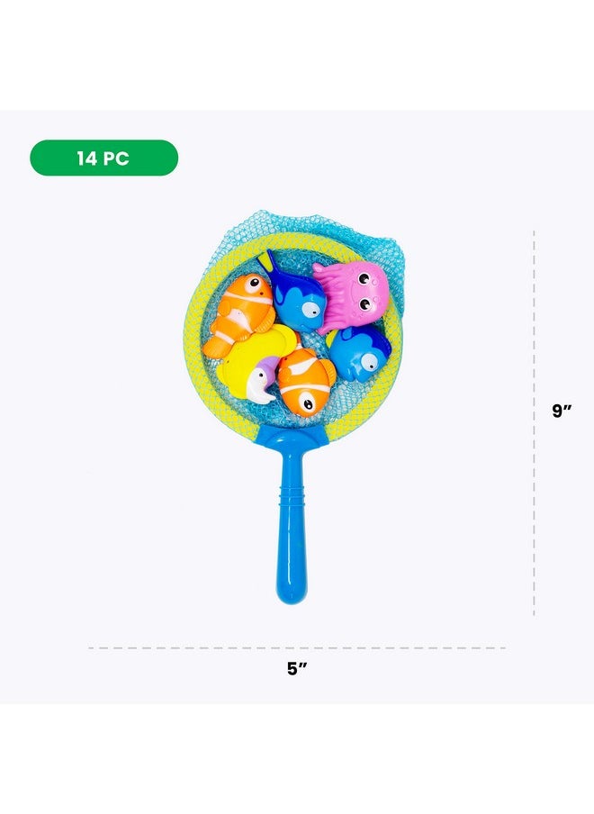 Boley Dive & Grab Fishing Game Set - 14 Pc Sinking Swimming Pool Toys for Kids - Water Games & Bath Toys for Toddlers