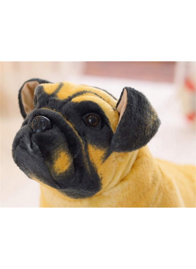 Tickles Pug Dog Soft Stuffed Plush Animal Toy for Kids Boys Girls Home Decoration (Size: 25 cm Color: Brown)