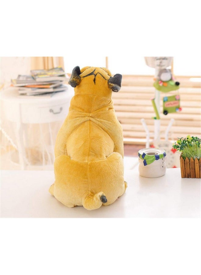 Tickles Pug Dog Soft Stuffed Plush Animal Toy for Kids Boys Girls Home Decoration (Size: 25 cm Color: Brown)