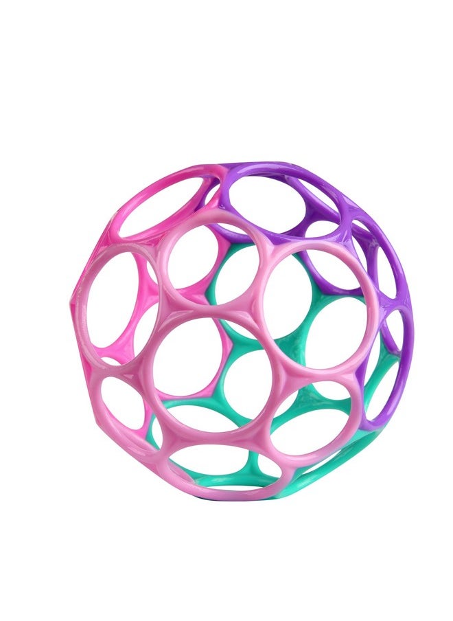 Bright Starts Oball Easy Grasp Classic Ball Infant Toy in Pink/Purple, Age Newborn and up. 4 Inches