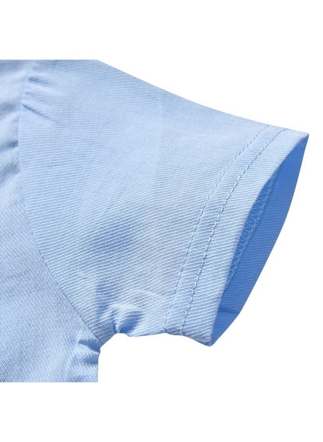 Hopscotch Boys Check Print Romper In Blue Color for Ages 12-24 Months