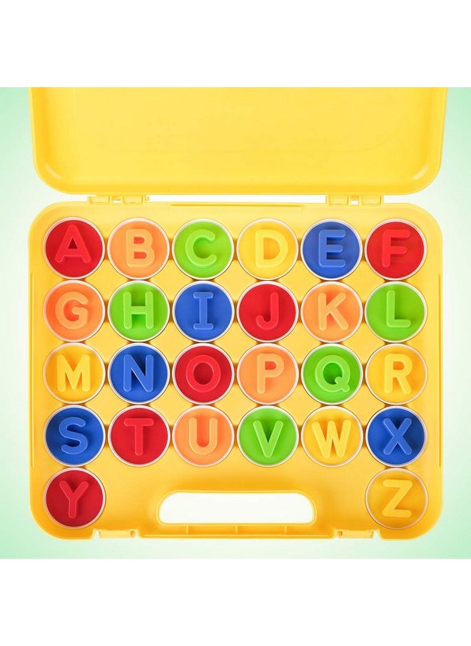 Coogam Letters Matching Eggs 26PCS ABC Alphabet Color Sorter Puzzle Easter Travel Bingo Game Uppercase Learning Fine Motor Skill Montessori Gift for Year Old Kids
