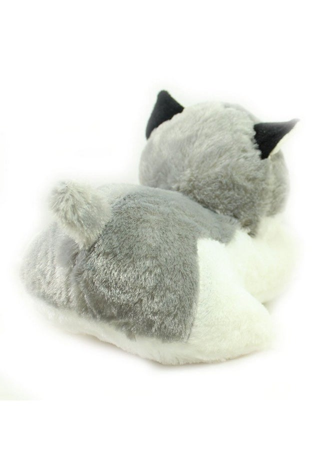 Tickles Husky Dog Soft Stuffed Plush Animal Toy for Kids Boys & Girls Birthday Gifts (Color: Grey Size: 28 cm)