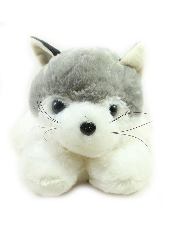 Tickles Husky Dog Soft Stuffed Plush Animal Toy for Kids Boys & Girls Birthday Gifts (Color: Grey Size: 28 cm)