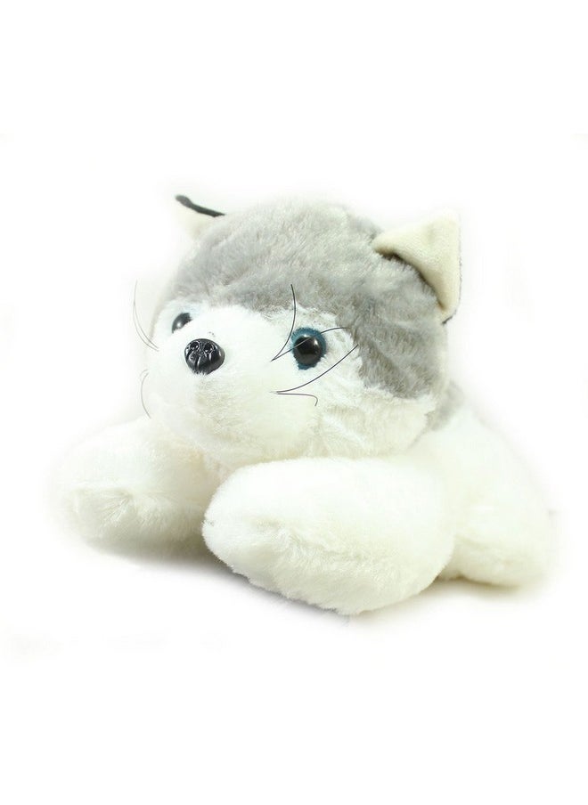 Tickles Husky Dog Soft Stuffed Plush Animal Toy for Kids Boys & Girls Birthday Gifts (Color: Grey Size: 28 cm)