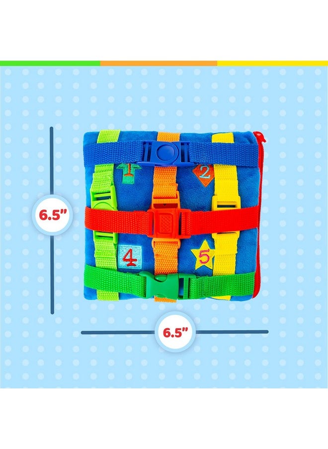 Buckle Toys - Boomer Square - Learning Activity Toddler Plane Travel Essential Toy - Develop Motor Skills and Problem Solving