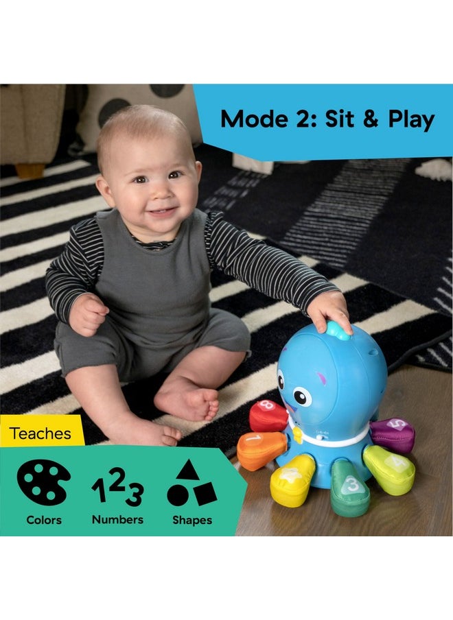 Baby Einstein Ocean Explorers Go Opus Go 4-in-1 Crawl & Chase Activity Learning Toy, Music and Lights, Ages 3 Months to 5 Years