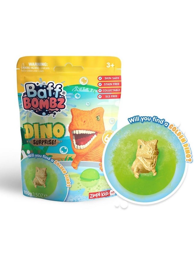Large Dino Surprise Bath Bomb, 6 Surprise Dinosaur Toys to Collect in Total, One Per Bath Bomb, Children's Fizzing Toy, Birthday Gift for Boys & Girls, Stocking Filler Present