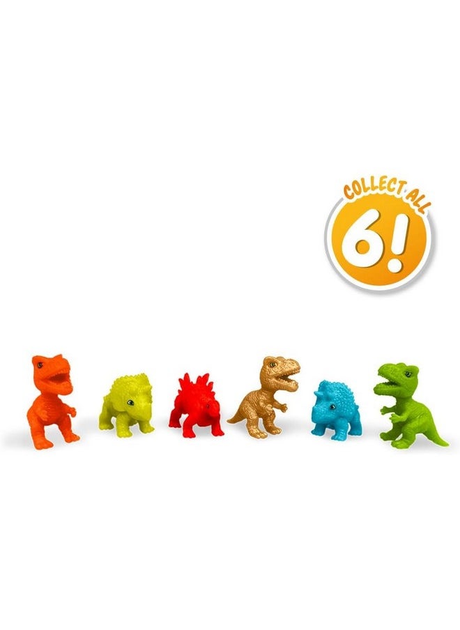 Large Dino Surprise Bath Bomb, 6 Surprise Dinosaur Toys to Collect in Total, One Per Bath Bomb, Children's Fizzing Toy, Birthday Gift for Boys & Girls, Stocking Filler Present