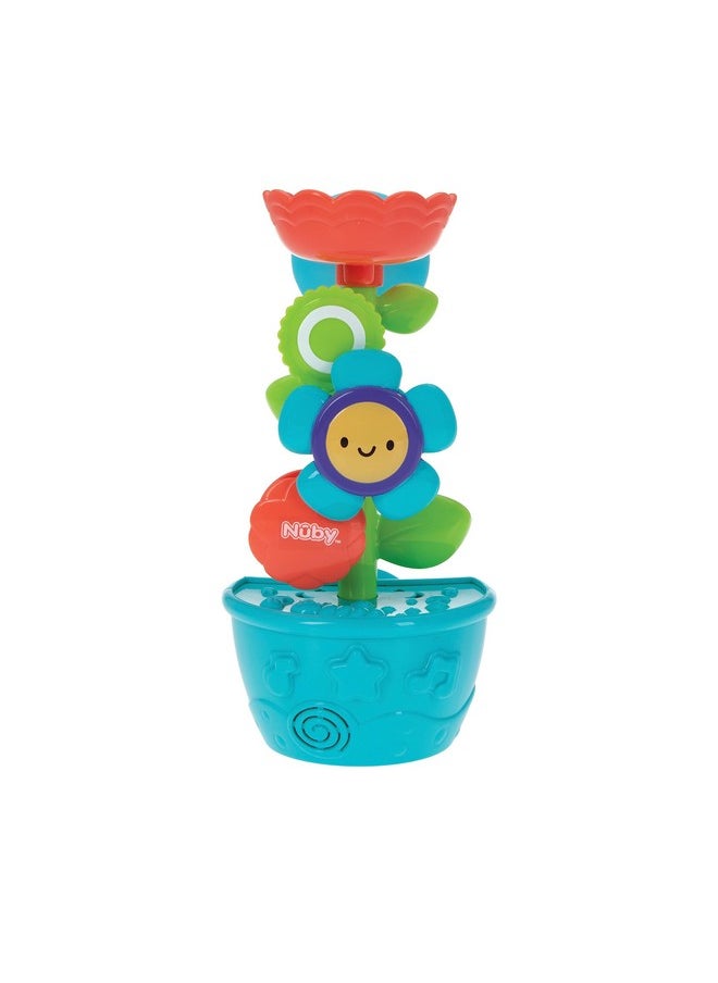 Nuby Flow N' Grow Garden Bath Toy with Flower and Watering Can - Baby Bath Toy for Boys and Girls 18+ Months - Toddler Bath Suction Cup Toy Attaches to Shower Wall