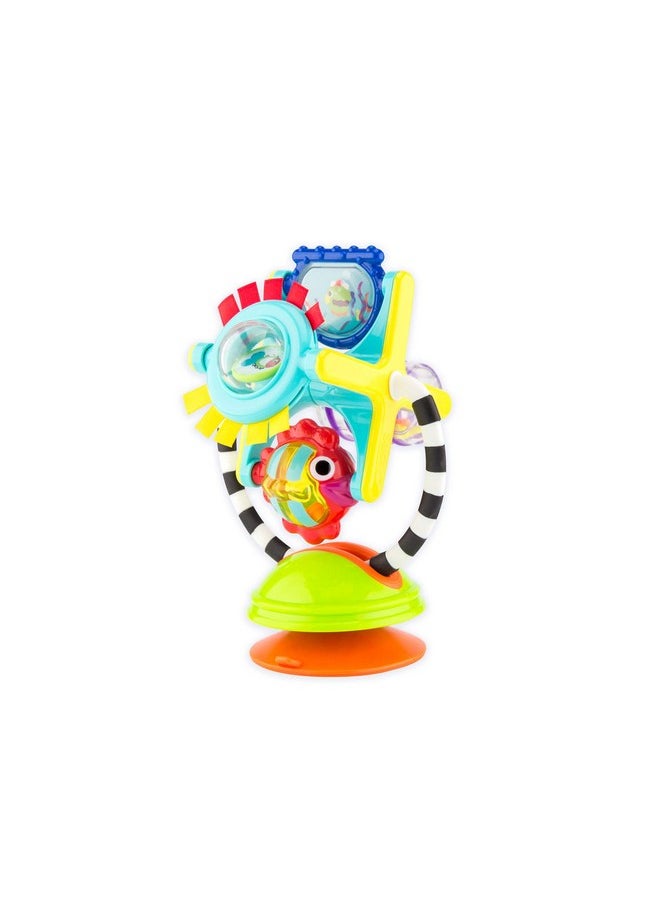 Sassy Fishy Fascination Station 2-in-1 Suction Cup High Chair Toy, Developmental Tray Toy for Early Learning, Ages 6+ Months