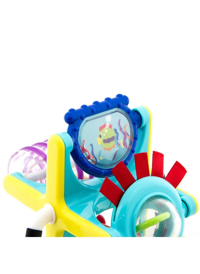 Sassy Fishy Fascination Station 2-in-1 Suction Cup High Chair Toy, Developmental Tray Toy for Early Learning, Ages 6+ Months