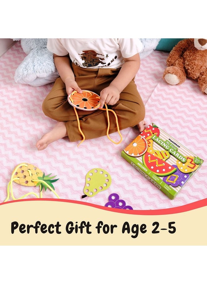 WONDRBOX Birthday Return Gift for Kids - Fruit Lacing | Pack of 12 | Bulk Birthday Return Gift | Educational Montessori Return Gift | Birthday Return Gifts for Kids of All Age Group