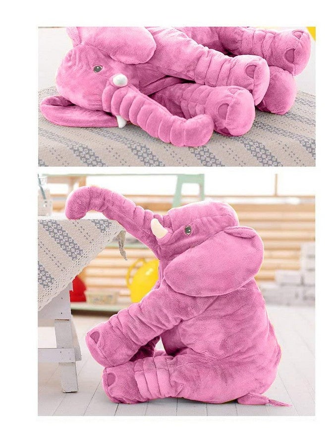 DearJoy Big Fibre Filled Baby Pillow and Stuffed Animal Elephant Soft Toy of Plush Hugging Pillow Material for Kids Boy/Girl as Birthday Gift (60 cm, Pink) Polyester