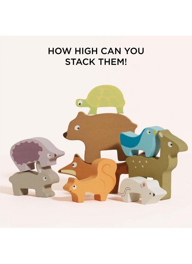 Le Toy Van - Wooden Petilou Forest Stacker Puzzle & Bag Educational Balancing Activities Toy | Great Gift for Kids and Toddlers | Suitable for Age 18+ Months Old