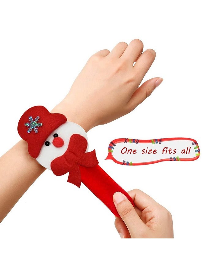 Tickles Red Santa Claus Christmas Party Hand Bracelet Band for Kids Boys & Girls (Size: 21 cm; Pack of 10)