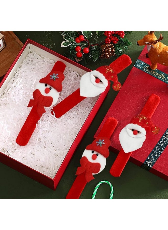 Tickles Red Santa Claus Christmas Party Hand Bracelet Band for Kids Boys & Girls (Size: 21 cm; Pack of 10)
