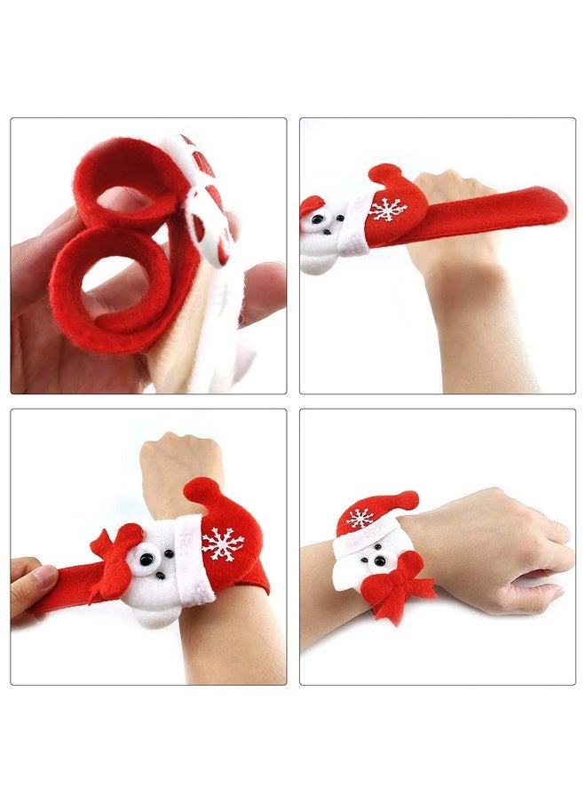 Tickles Red Santa Claus Christmas Party Hand Bracelet Band for Kids Boys & Girls (Size: 21 cm; Pack of 10)