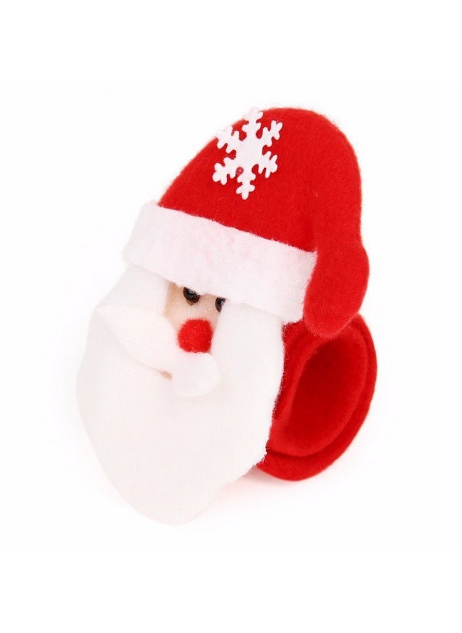 Tickles Red Santa Claus Christmas Party Hand Bracelet Band for Kids Boys & Girls (Size: 21 cm; Pack of 10)