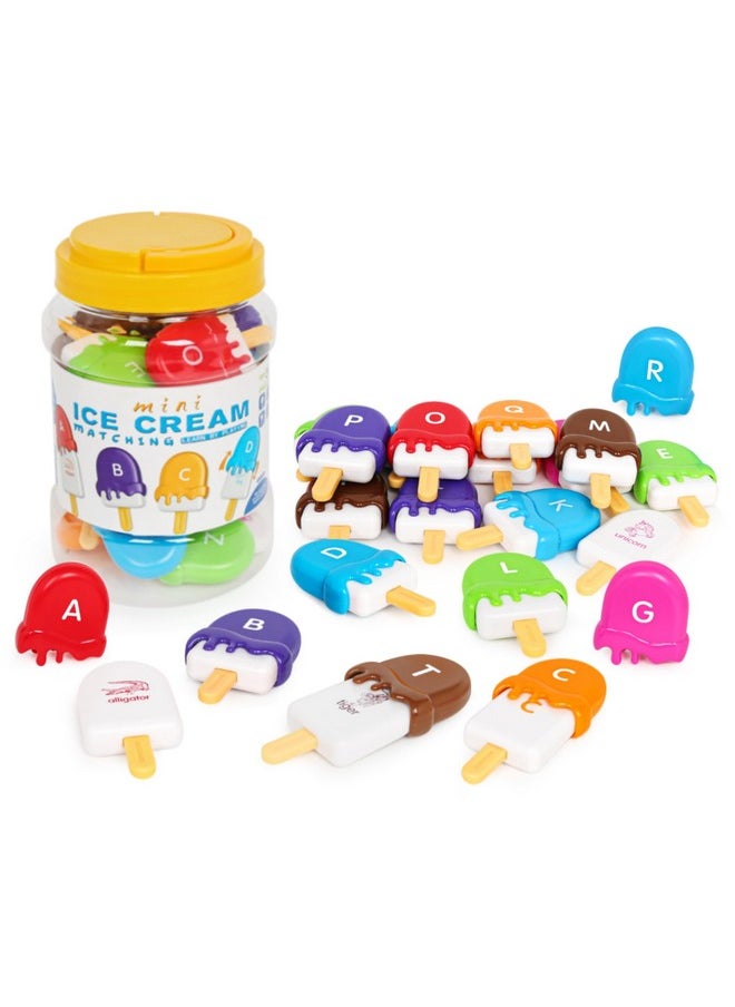 kizh Alphabet Learning Toys Matching Letter ABC Fine Motor Toy Double-Side Ice Cream Toys Preschool Learning Activities Montessori for Toddler Kids Ages 2 3 4 5