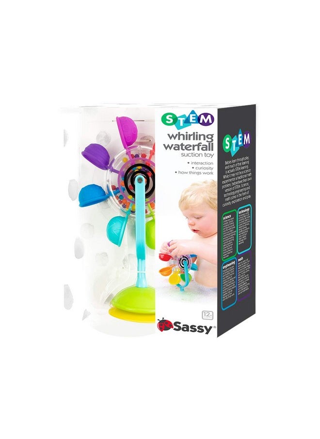 Sassy Whirling Waterfall Suction Toy for Bathtime - Stem - Ages 12+ Months, Multi