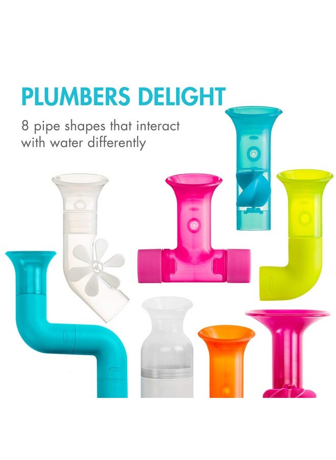 Boon Bundle Baby and Toddler Bath Toys - Includes Boon Pipes, Cogs, and Tubes Bathtub Toys - Toddler Sensory Toys - Multicolored - 13 Count - Ages 12 Months and Up
