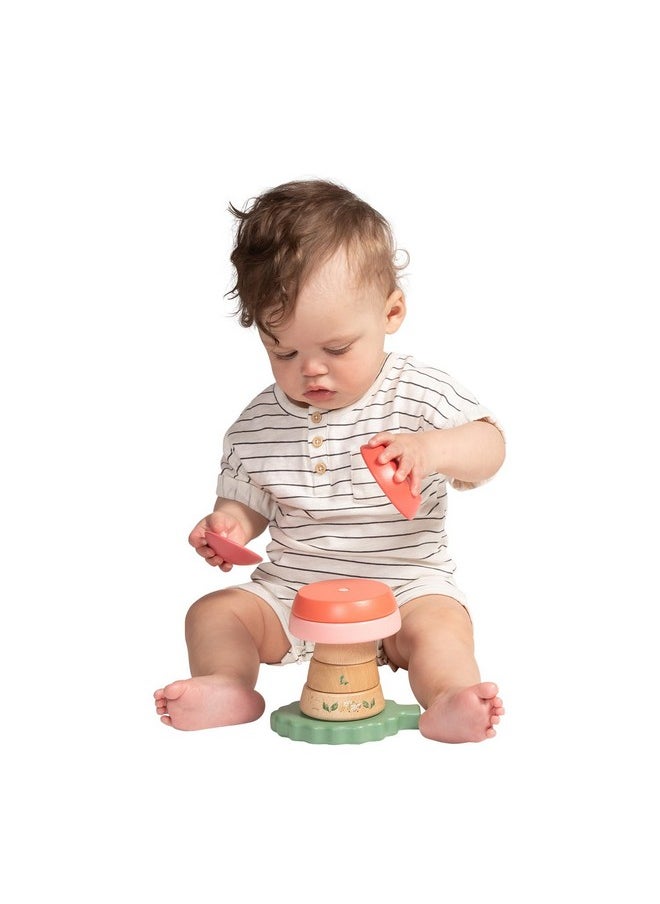 Manhattan Toy Folklore Fun-gi Magnetic Wooden Toadstool Shaped Stacking Toy for Babies 12 Months and Up