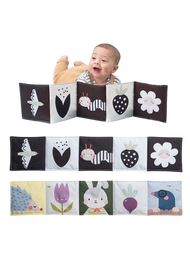 Taf Toys Bunny Black and White Soft Sensory Books Pram Book, High Contrast Baby Toys 0-3-6 Months, Essentials Tummy Time, Pram, Stroller, Car Seat Toy, Infant Toys, Newborn Essentials Must Haves