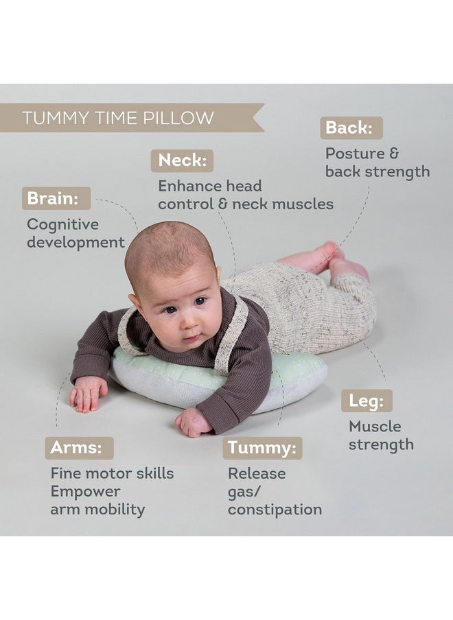 Taf Toys Baby Tummy Time Kit - High Contrast Black and White Crinkle Book, Tummy Time Support Pillow, Baby Activity Water Mat, Sensory Balls, Plate - Newborn Infant Tummy Time Sensory Toy Set 0 Month