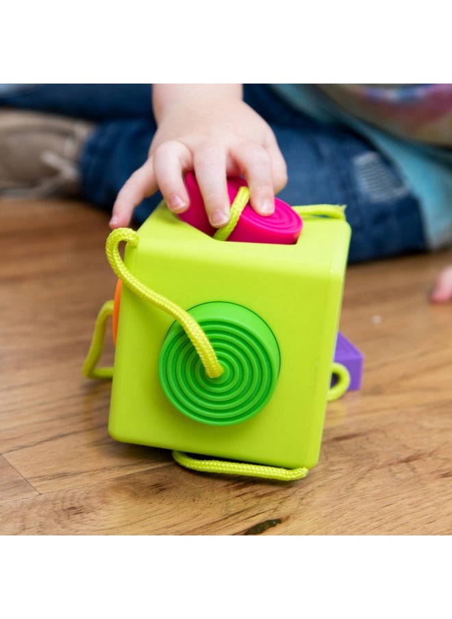 Fat Brain Toys OombeeCube - Travel-Friendly Shape-Sorter for Babies & Toddlers
