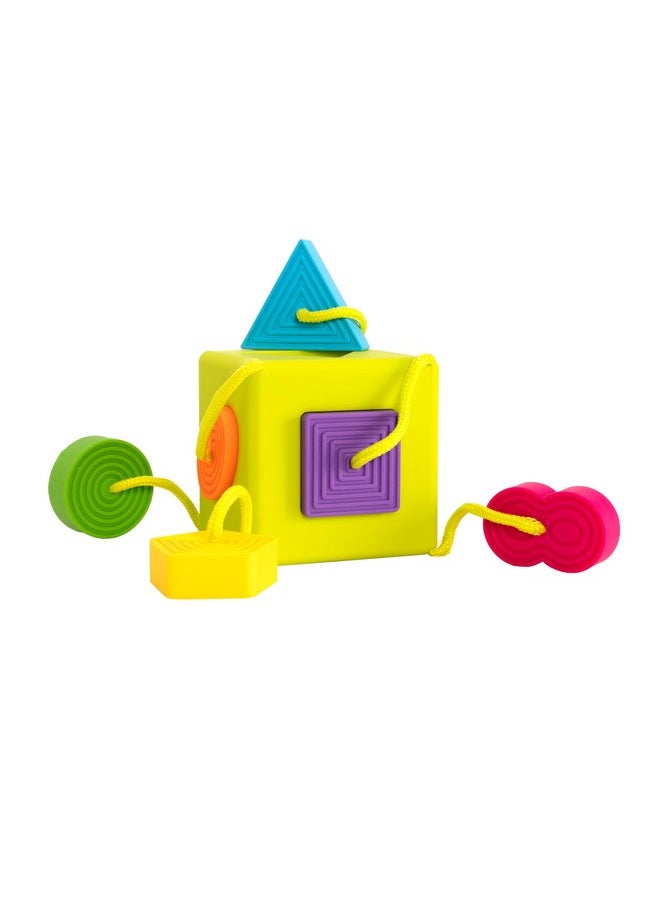 Fat Brain Toys OombeeCube - Travel-Friendly Shape-Sorter for Babies & Toddlers