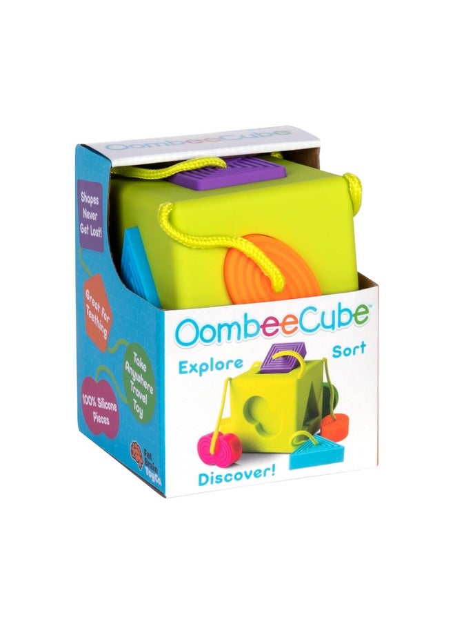 Fat Brain Toys OombeeCube - Travel-Friendly Shape-Sorter for Babies & Toddlers