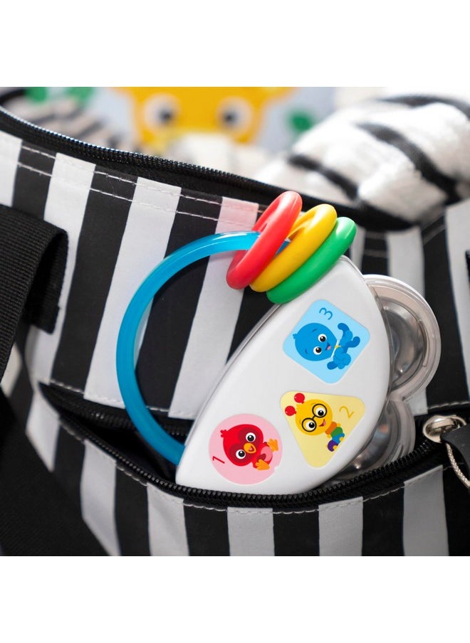 Baby Einstein Tiny Tambourine Musical Toy & Rattle, BPA Free, Take Along, Age 3 Months+