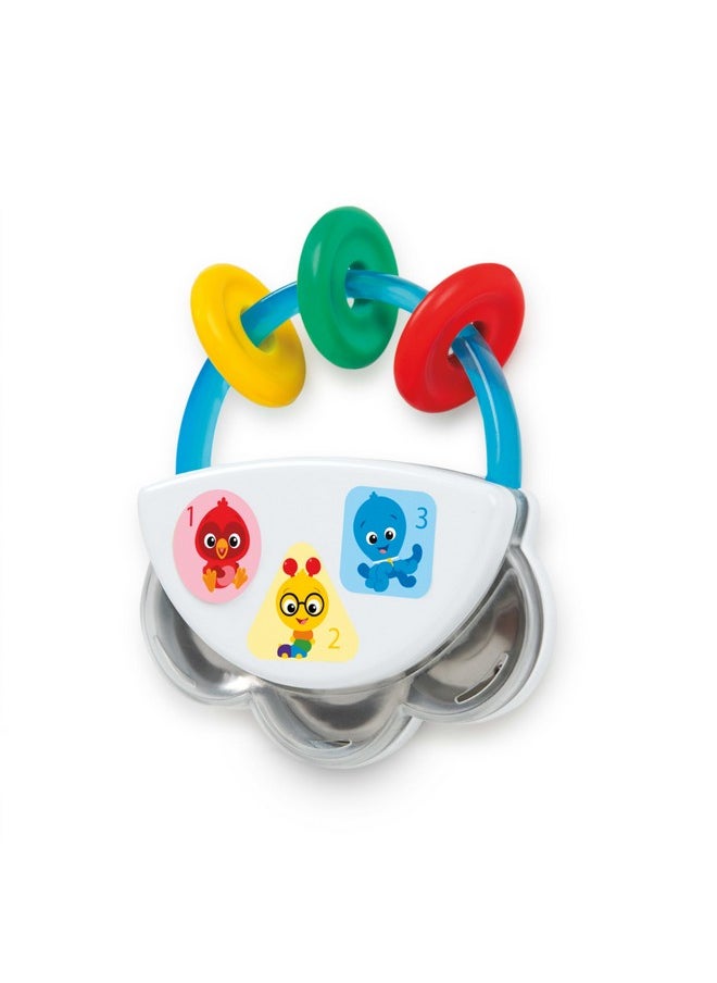 Baby Einstein Tiny Tambourine Musical Toy & Rattle, BPA Free, Take Along, Age 3 Months+