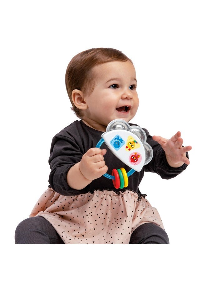 Baby Einstein Tiny Tambourine Musical Toy & Rattle, BPA Free, Take Along, Age 3 Months+