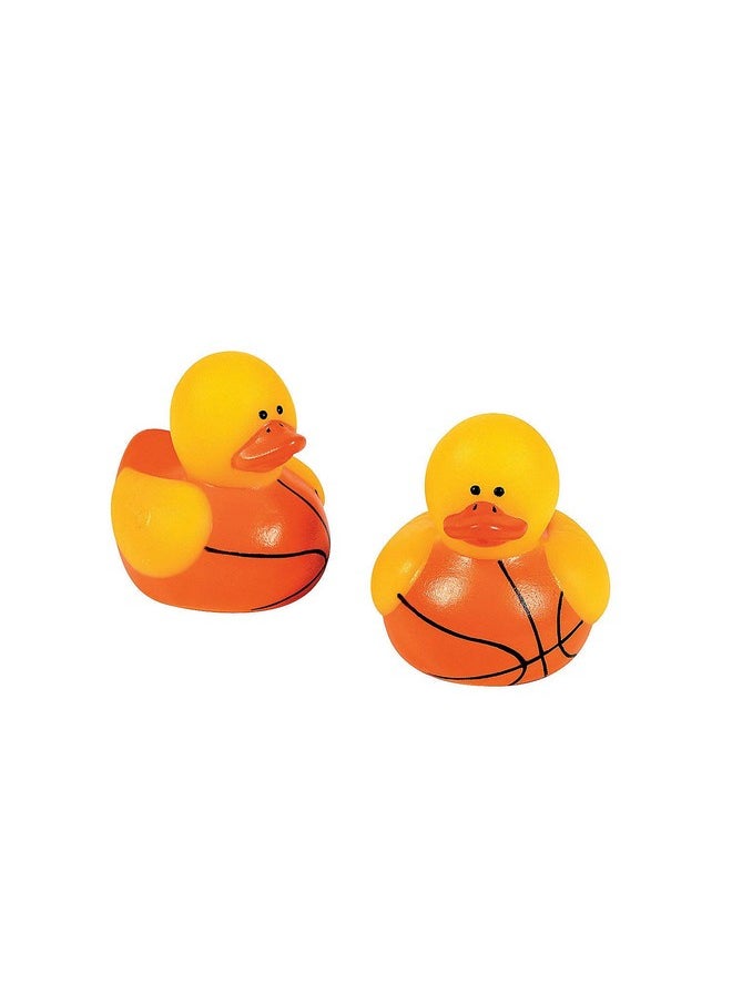 Basketball Mini Rubber Duckies, Rubber Ducks, 24 Pieces, Toys and Novelties, Treasure Chest and Party Supplies, Sports Events