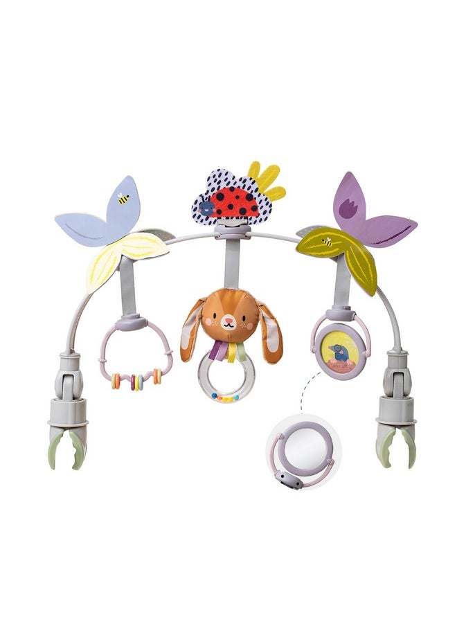 Taf Toys Baby Activity Arch, Stroller and Car Seat Toy Attachment with Rattling Beads Maze and Double-Sided Spinning Mirror, Ideal for Baby’s Fine Motor Skills Development, 0-12 Months