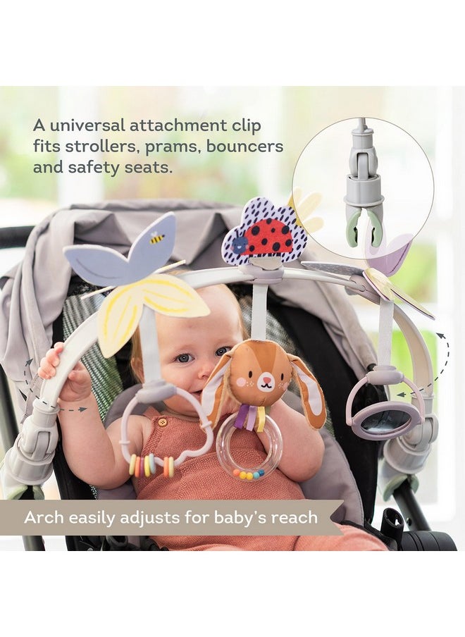 Taf Toys Baby Activity Arch, Stroller and Car Seat Toy Attachment with Rattling Beads Maze and Double-Sided Spinning Mirror, Ideal for Baby’s Fine Motor Skills Development, 0-12 Months