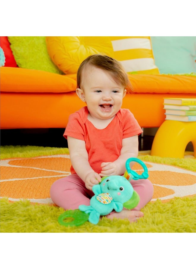 Bright Starts Tug Tunes On-The-Go Toy for Stroller and Carriers - Elephant - Unisex, Newborn +