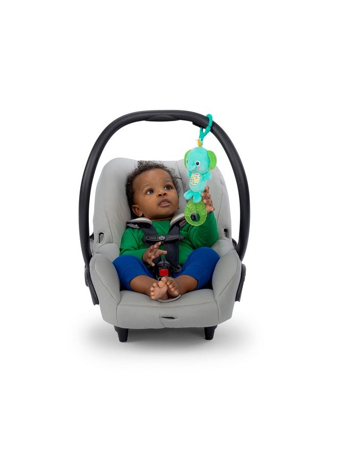 Bright Starts Tug Tunes On-The-Go Toy for Stroller and Carriers - Elephant - Unisex, Newborn +