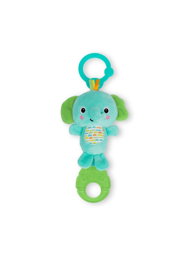 Bright Starts Tug Tunes On-The-Go Toy for Stroller and Carriers - Elephant - Unisex, Newborn +