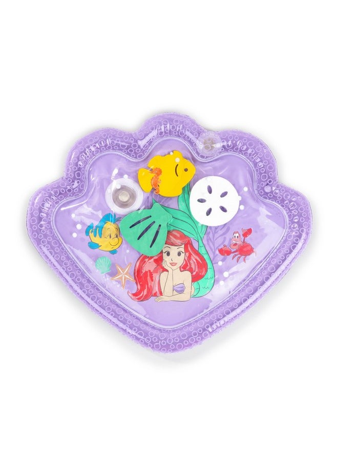 Bright Starts Disney Princess Ariel Tummy Time Water Mat, The Little Mermaid Sea Treasures, Purple, Baby Girl Newborn +