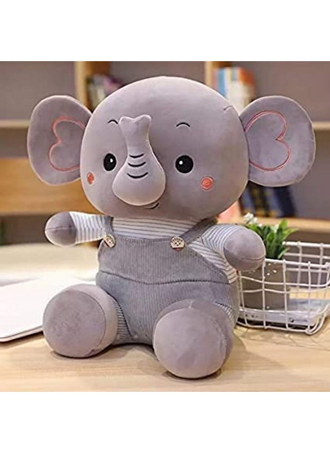 Tickles Cute Baby Elephant Super Soft Stuffed Plush Animal Toy for Kids Birthday Gifts (Color: Grey Size: 23 cm)