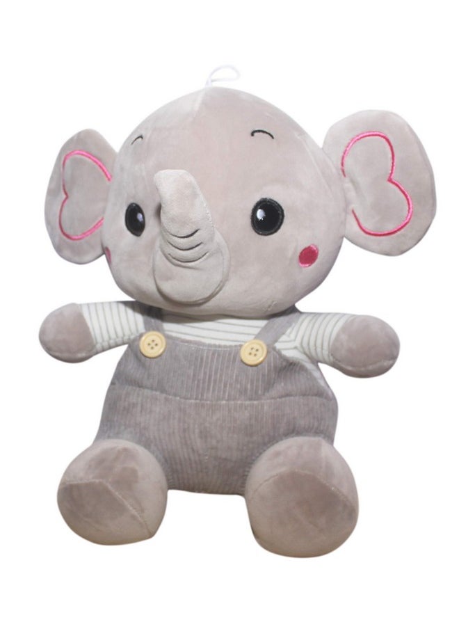 Tickles Cute Baby Elephant Super Soft Stuffed Plush Animal Toy for Kids Birthday Gifts (Color: Grey Size: 23 cm)